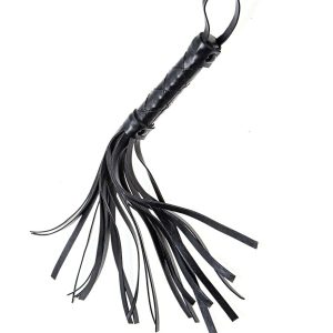Allure Lingerie X-PLAY Black Quilted Mini Whip Fetish Accessory - O/S